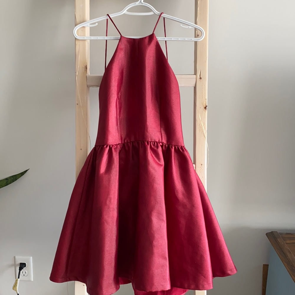 Burgundy party dress